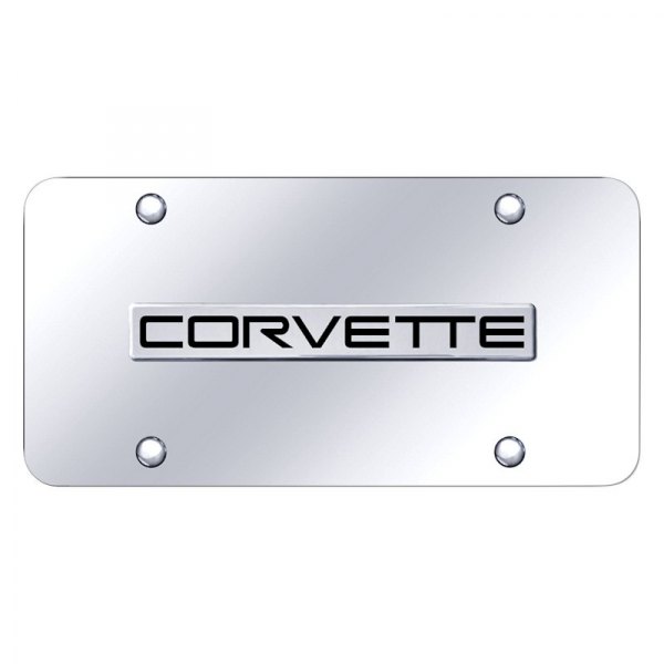 Autogold® - License Plate with 3D Corvette C4 Logo