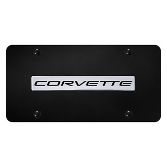 Autogold® - License Plate with 3D Chrome Corvette C5 Logo