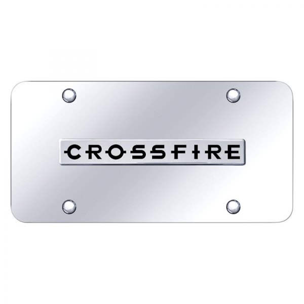 Autogold® - License Plate with 3D Crossfire Logo