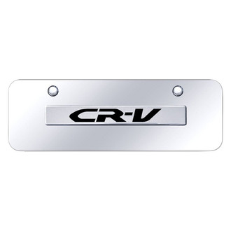 Autogold® - Chrome Mini Size License Plate with 3D Chrome CR-V Logo