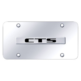 Autogold® - Chrome License Plate with 3D Chrome CTS Logo