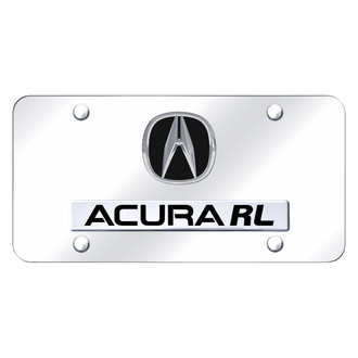 Autogold® - Chrome License Plate with 3D Chrome Acura RL Logo and Emblem