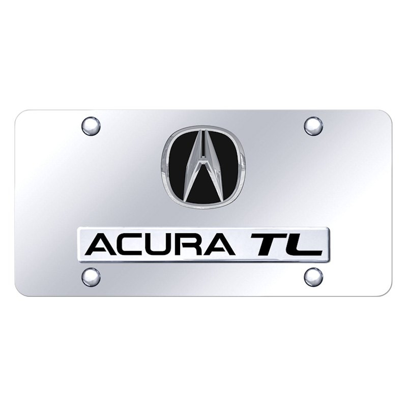Autogold® D.ATL.CC - Chrome License Plate with 3D Chrome Acura TL