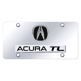 Autogold® - Chrome License Plate with 3D Chrome Acura TL Logo and Acura Emblem