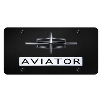 Autogold® - License Plate with 3D Aviator Logo and Lincoln Emblem