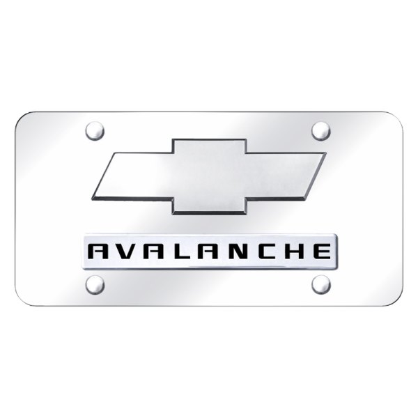 Autogold® - License Plate with 3D Avalanche Logo and Chevrolet Emblem