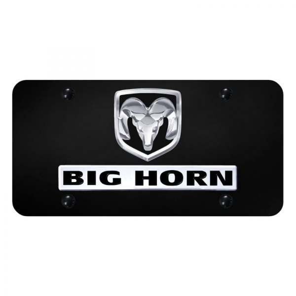 Autogold® - License Plate with 3D Big Horn Logo and Emblem