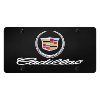 Autogold® - License Plate with 3D Cadillac New Logo and Emblem