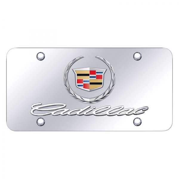 Autogold® - License Plate with 3D Cadillac New Logo and Emblem
