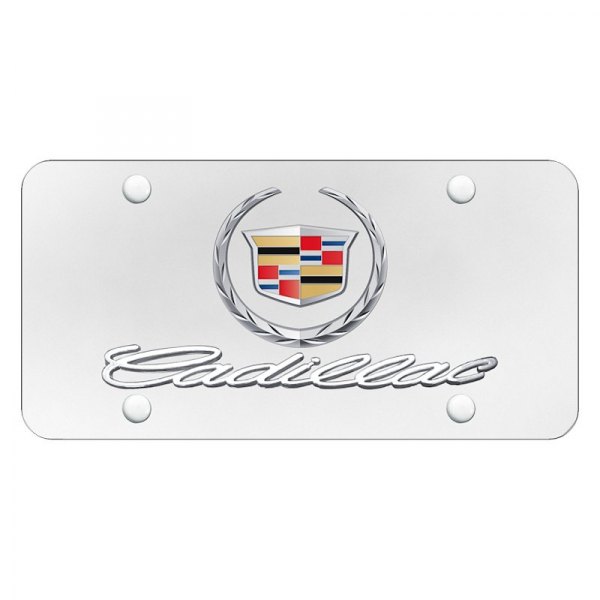 Autogold® - License Plate with 3D Cadillac New Logo and Emblem
