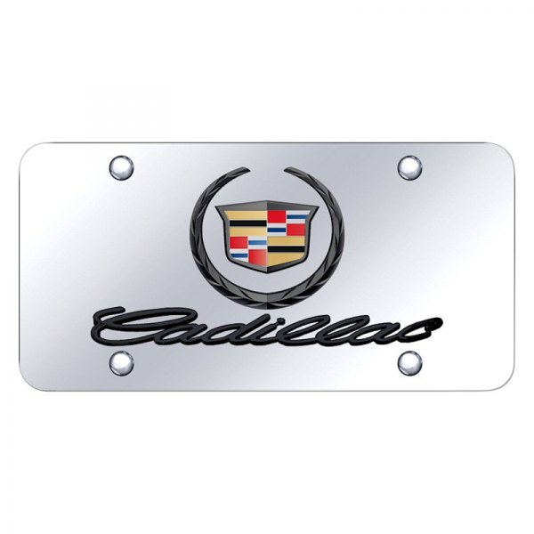 Autogold® - License Plate with 3D Cadillac New Logo and Emblem