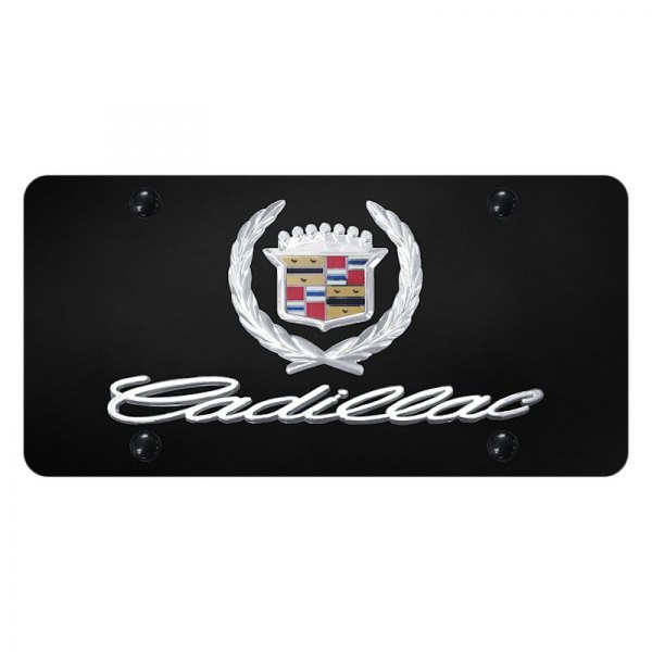 Autogold® - License Plate with 3D Cadillac Logo and Emblem