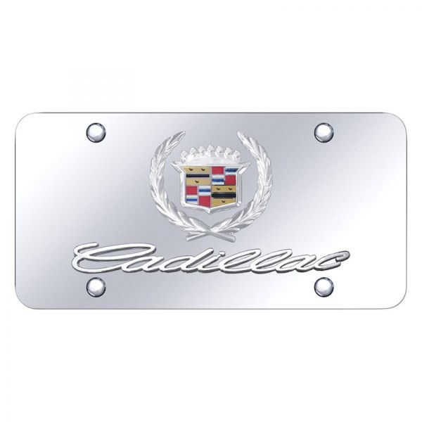 Autogold® - License Plate with 3D Cadillac Logo and Emblem