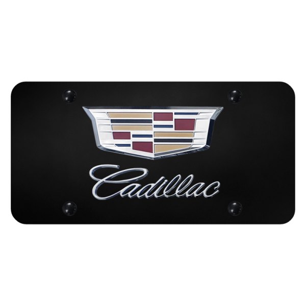 Autogold® - License Plate with Dual Cadillac 2014 Logo