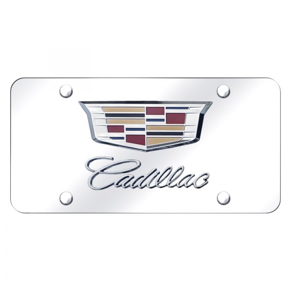 Autogold® - License Plate with Dual Cadillac 2014 Logo