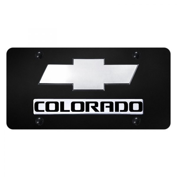 Autogold® - License Plate with 3D Colorado New Logo and Chevrolet Emblem