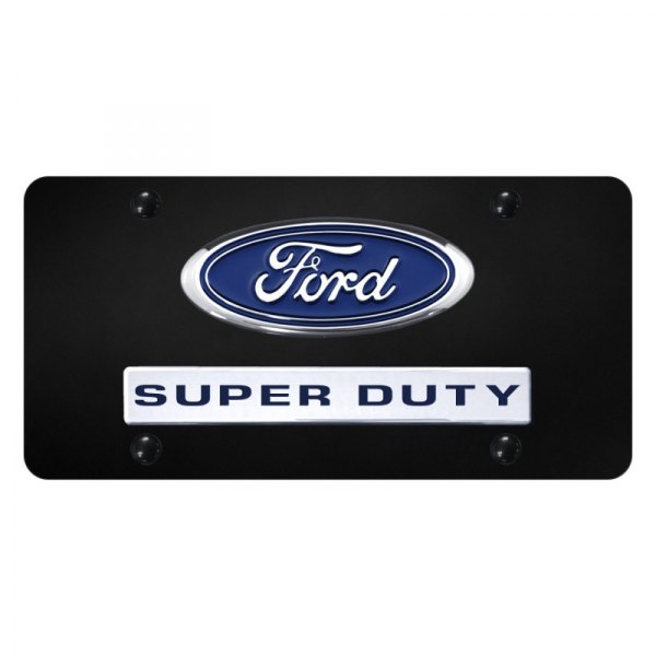 Autogold® - License Plate with 3D Super Duty Logo and Ford Emblem