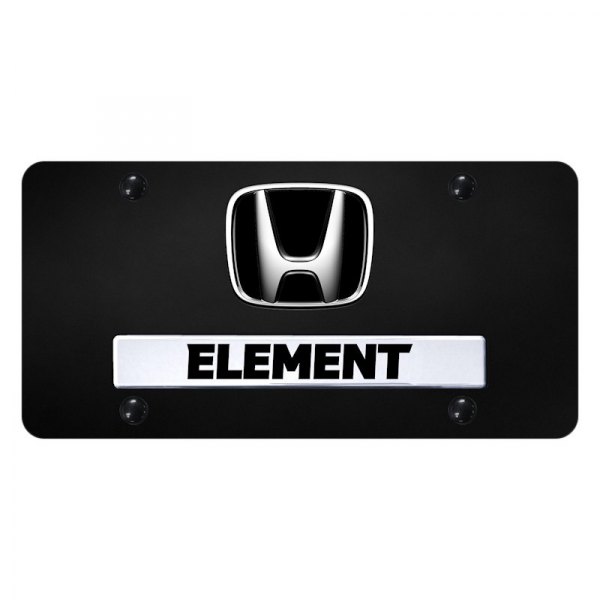 Autogold® - License Plate with 3D Element Logo and Honda Emblem