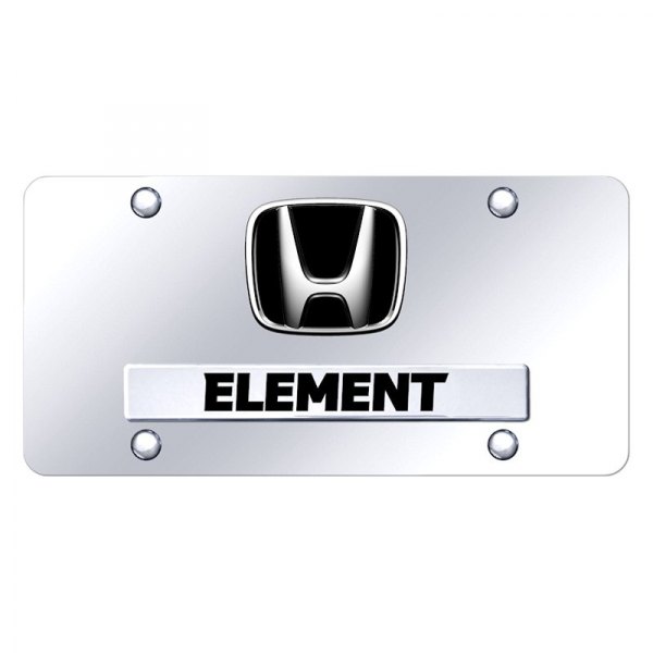 Autogold® - License Plate with 3D Element Logo and Honda Emblem