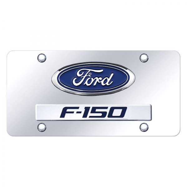 Autogold® - License Plate with 3D F-150 Logo and Ford Emblem