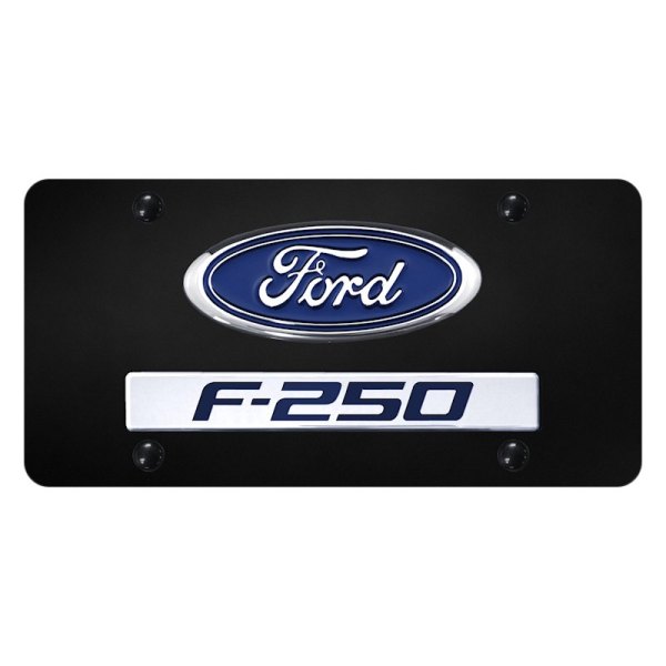 Autogold® - License Plate with 3D F-250 Logo and Ford Emblem