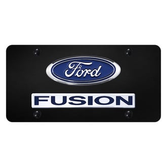 Autogold® - License Plate with 3D Chrome Fusion Logo and Ford Emblem