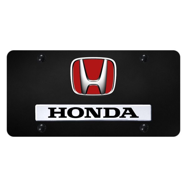 Autogold® - License Plate with 3D Honda Logo and Emblem