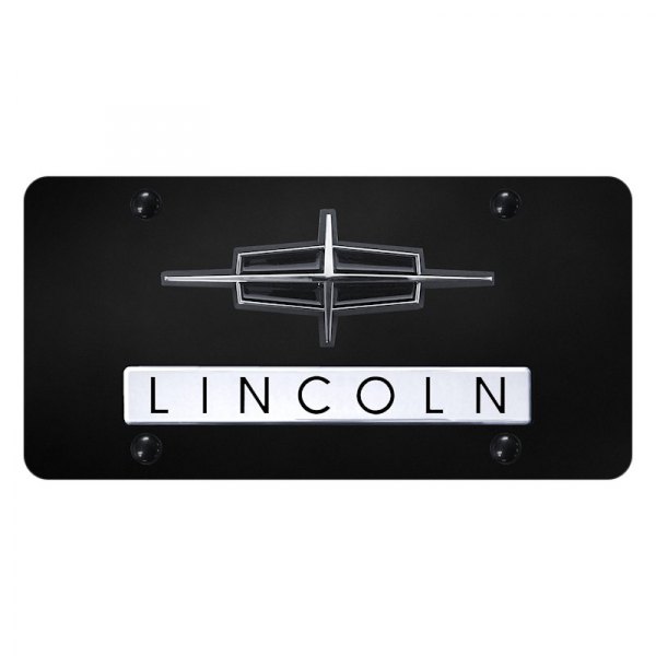 Autogold® - License Plate with 3D Lincoln Logo and Emblem