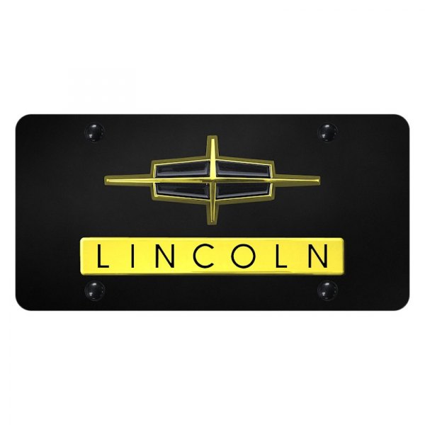 Autogold® - License Plate with 3D Lincoln Logo and Emblem