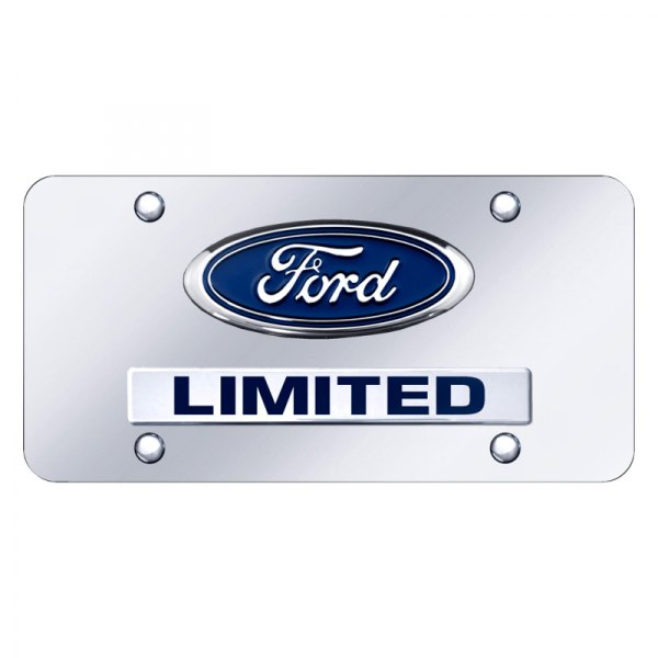Autogold® - License Plate with 3D Ford Limited Logo and Emblem