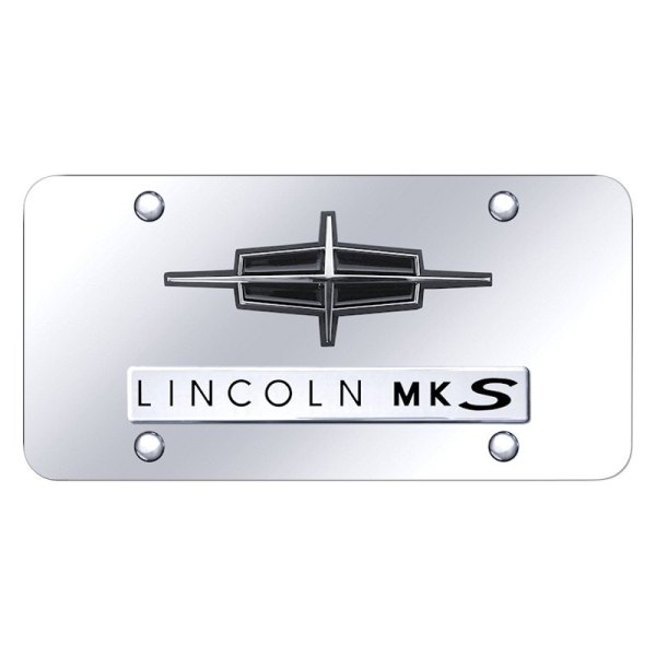Autogold® - License Plate with 3D MKS Logo and New Lincoln Emblem
