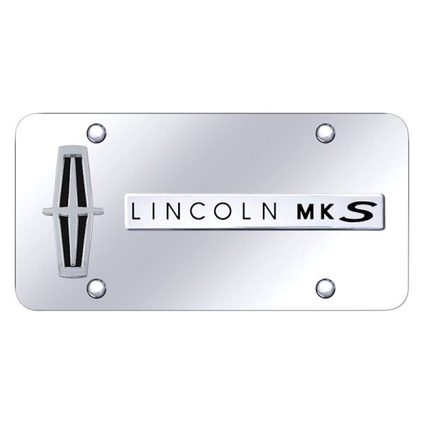 Autogold® - License Plate with 3D MKS Logo and Lincoln Emblem