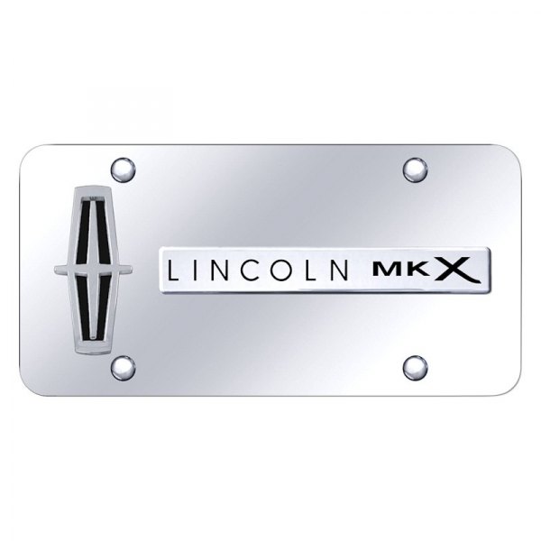 Autogold® - License Plate with 3D Style 2 MKX Logo and Lincoln Emblem