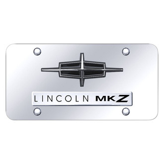 Autogold® - Chrome License Plate with 3D Chrome MKZ Logo and Lincoln Emblem