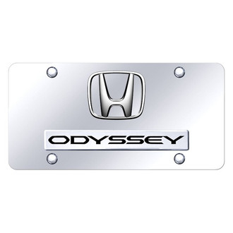 Autogold® - Chrome License Plate with 3D Chrome Odyssey Logo and Honda Emblem