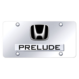 Autogold® - Chrome License Plate with 3D Chrome Prelude Logo and Honda Emblem