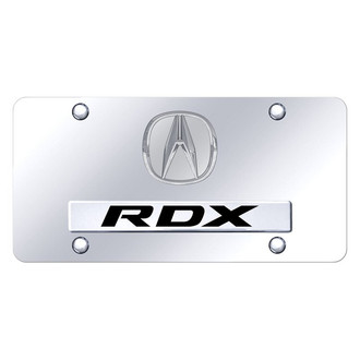 Autogold® - Chrome License Plate with 3D Chrome RDX Logo and Acura Emblem