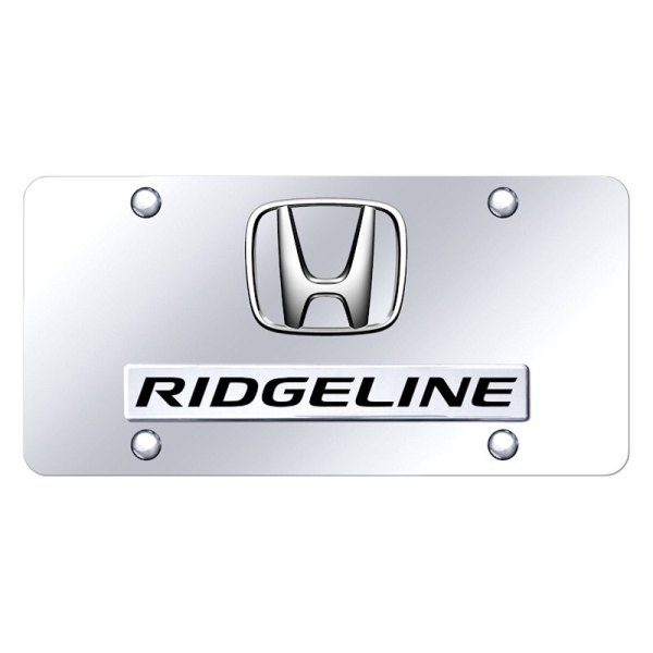 Autogold® - License Plate with 3D Ridgeline Logo and Honda Emblem