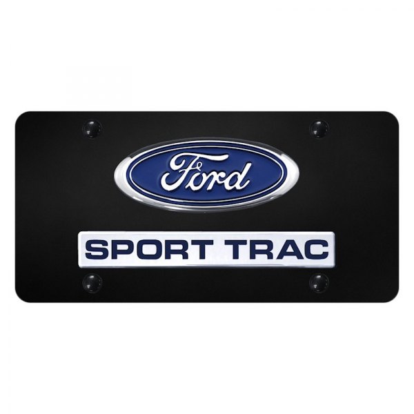 Autogold® - License Plate with 3D Sport Trac Logo and Ford Emblem