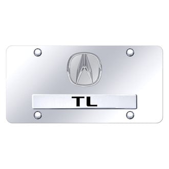 Autogold® - Chrome License Plate with 3D Chrome TL Logo and Acura Emblem