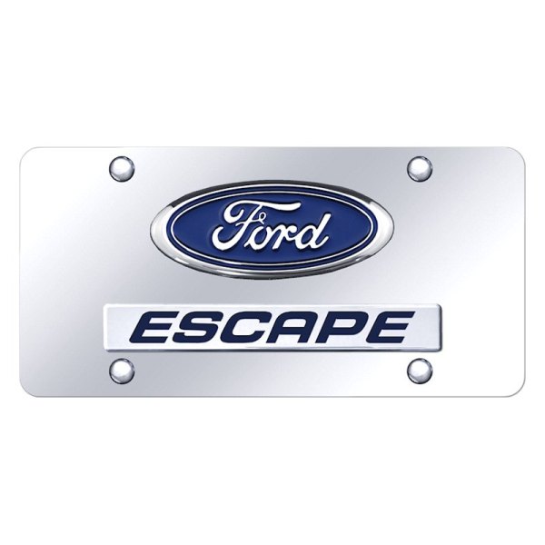 Autogold® - License Plate with 3D Escape Logo and Ford Emblem