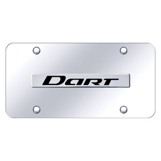 Autogold® - Chrome License Plate with 3D Chrome Dart Logo