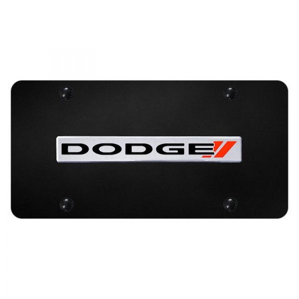 Autogold® - License Plate with 3D Dodge Stripes Logo