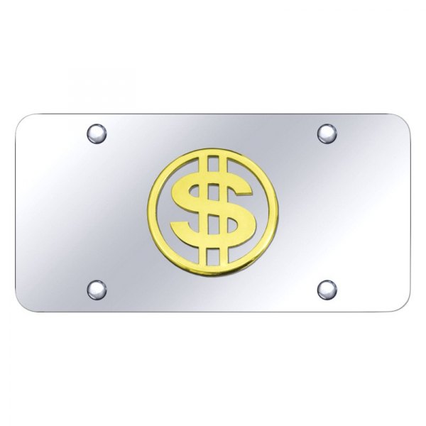 Autogold® - License Plate with 3D Dollar Logo