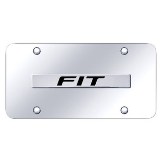 Autogold® - Chrome License Plate with 3D Chrome Fit Logo