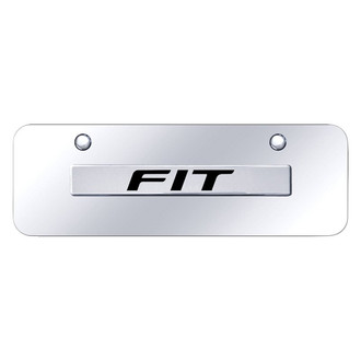 Autogold® - Chrome Mini Size License Plate with 3D Chrome Fit Logo