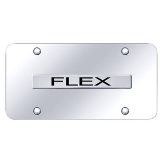 Autogold® - Chrome License Plate with 3D Chrome Flex Logo