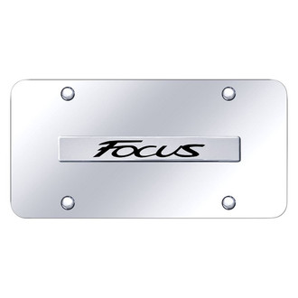 Autogold® - Chrome License Plate with 3D Chrome Focus Logo
