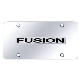 Autogold® - Chrome License Plate with 3D Chrome Fusion Logo