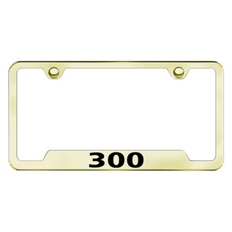 Autogold® - Gold License Plate Frame with Laser Etched 300 Logo and Cut-Out